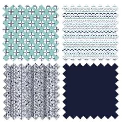 Bacati - Noah Mint Navy 3 Pc Crib Bedding Set -Baby Products GUEST 5559033d 44e1 401c 8275 ebb013595af0
