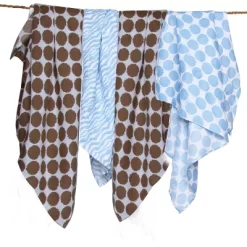 Bacati - Ikat Blue/Chocolate Swaddling Muslin Blankets Set Of 4 8 Bacati - Ikat Blue/Chocolate Swaddling Muslin Blankets Set Of 4 -Baby Products GUEST 580a7005 5fa9 423a a7bd a6b07441f14b
