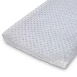The Peanutshell Minky Dot Solid Changing Pad Covers - Gray/White 2pk
