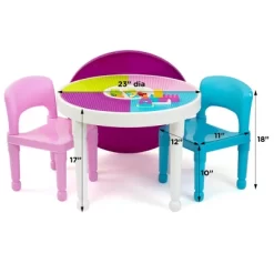 3pc Kids' 2 In 1 Round Activity Table With Chairs - Humble Crew 15 3pc Kids' 2 In 1 Round Activity Table With Chairs - Humble Crew -Baby Products GUEST 5b7a9ad8 e51f 4e15 b7c3 a9a1eafae3e8
