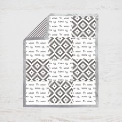 Bacati - Love Gray/Silver 4 Pc Crib Bedding Set With Diaper Caddy -Baby Products GUEST 5dd8d5d7 de16 46be bcfa e734474e0c93