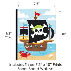 Big Dot Of Happiness Pirate Ship Adventures - Nautical Skull And Treasure Chest Nursery Wall Art And Kids Room Decor - 7.5 X 10 Inches Set Of 3 Prints -Baby Products GUEST 6181d524 07ec 4756 97c6 dd46338023bb
