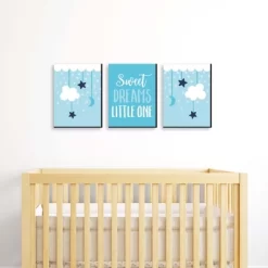 Big Dot Of Happiness Baby Boy - Blue Nursery Wall Art And Kids Room Decorations - Gift Ideas - 7.5 X 10 Inches - Set Of 3 Prints