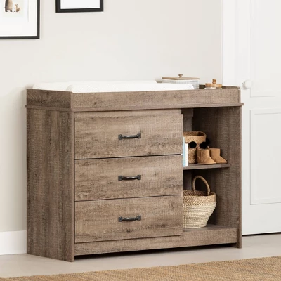 South Shore Tassio Changing Table - Weathered Oak 3 South Shore Tassio Changing Table - Weathered Oak