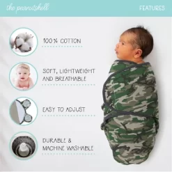 The Peanutshell Camo Elephant Swaddle Wrap For Newborn, Infant - 3-Pack -Baby Products GUEST 6578de12 9e29 4a1e 9b9c 973705876474