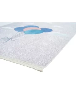 Mother Ruggers Balloon Away Machine Washable Colorful Kid's Rug