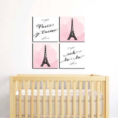 Big Dot Of Happiness Paris, Ooh La La - Kids Room, Nursery Decor And Home Decor - 11 X 11 Inches Kids Wall Art - Set Of 4 Prints 3 Big Dot Of Happiness Paris, Ooh La La - Kids Room, Nursery Decor And Home Decor - 11 X 11 Inches Kids Wall Art - Set Of 4 Prints