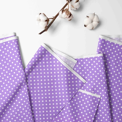 Bacati - Lilac Pin Dots 3 Pc Toddler Bed Sheet Set 3 Bacati - Lilac Pin Dots 3 Pc Toddler Bed Sheet Set