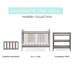 Little Seeds Sierra Ridge Ashton Open Changing Table With 2 Shelves, Gray -Baby Products GUEST 6fa1606c b45c 4a0e 9d17 239caee6d41f