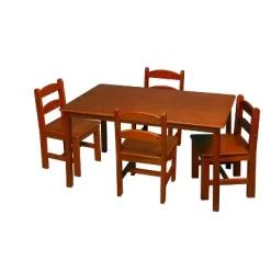 5pc Kids' Rectangle Table And Chair Set - Gift Mark -Baby Products GUEST 7170df26 dacc 470f 8f08 a8c887975a6b