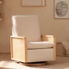 Babyletto Sumba Swivel Glider With Cane - Performance Cream Eco-Weave/Light Wood Base -Baby Products GUEST 737969b6 b7ab 4eb6 a709 2e1e5829982c