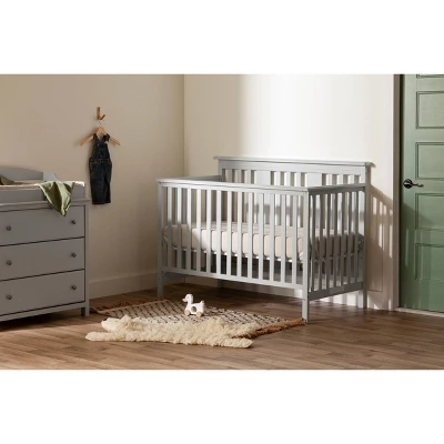 Cotton Candy Baby Crib 4 Heights With Toddler Rail - Soft Gray - South Shore 3 Cotton Candy Baby Crib 4 Heights With Toddler Rail - Soft Gray - South Shore