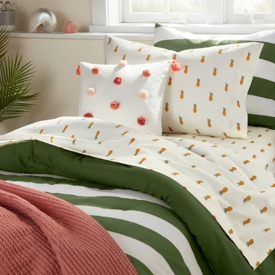 Pineapple Cotton Kids' Sheet Set - Pillowfort™ 3 Pineapple Cotton Kids' Sheet Set - Pillowfort™