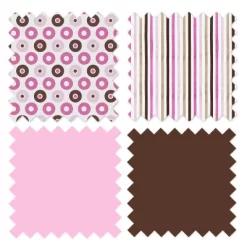 Bacati - Mod Dots Stripes Pink Fuschia Beige Chocolate 10 Pc Crib Bedding Set With 2 Crib Fitted Sheets -Baby Products GUEST 779f7bc1 5a10 4b07 be72 77fa5c0e1f35