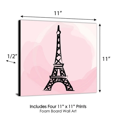 Big Dot Of Happiness Paris, Ooh La La - Kids Room, Nursery Decor And Home Decor - 11 X 11 Inches Kids Wall Art - Set Of 4 Prints 7 Big Dot Of Happiness Paris, Ooh La La - Kids Room, Nursery Decor And Home Decor - 11 X 11 Inches Kids Wall Art - Set Of 4 Prints - Image 5