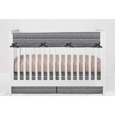Bacati - Owls In The Woods Beige/Gray 10 Pc Crib Bedding Set With Long Rail Guard Cover 9 Bacati - Owls In The Woods Beige/Gray 10 Pc Crib Bedding Set With Long Rail Guard Cover - Image 7