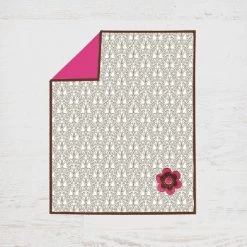 Bacati - Damask Pink Fuschia Chocolate 4 Pc Crib Bedding Set With Diaper Caddy -Baby Products GUEST 7ffc2a80 5520 4310 87af f49348c4faad