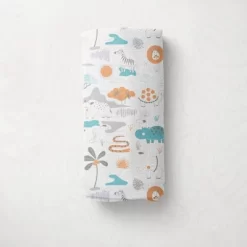 Jungle Safari Boys Aqua/Orange 2 Pack Muslin Swaddling Blanket 10 Jungle Safari Boys Aqua/Orange 2 Pack Muslin Swaddling Blanket -Baby Products GUEST 800c731e c23e 4762 abbb 6d1fb3ca2141