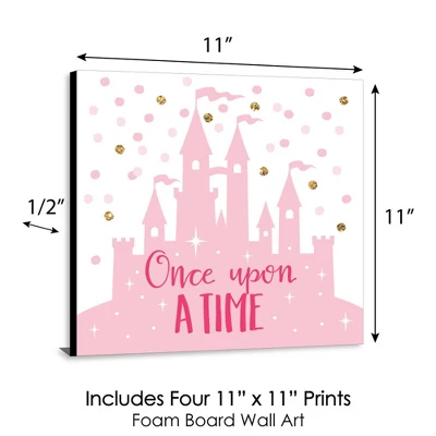 Big Dot Of Happiness Little Princess Crown - Kids Room, Nursery Decor & Home Decor - 11 X 11 Inches Nursery Wall Art - Set Of 4 Prints For Baby's Room 6 Big Dot Of Happiness Little Princess Crown - Kids Room, Nursery Decor & Home Decor - 11 X 11 Inches Nursery Wall Art - Set Of 4 Prints For Baby's Room - Image 4