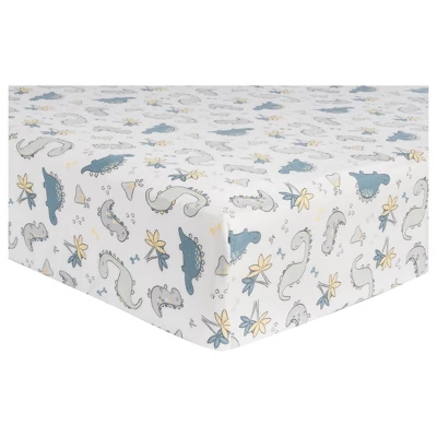 Trend Lab Flannel Fitted Crib Sheet - Little Dinos 3 Trend Lab Flannel Fitted Crib Sheet - Little Dinos