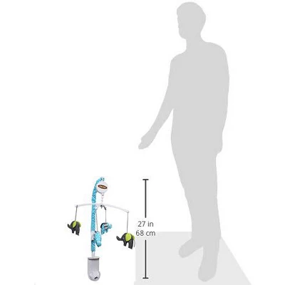 Bacati - Elephants Aqua/Lime/Grey Musical Mobile 3 Bacati - Elephants Aqua/Lime/Grey Musical Mobile