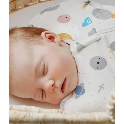Love To Dream Designer Collection Adaptive Swaddle Wrap - Lite Space White - Newborn 4 Love To Dream Designer Collection Adaptive Swaddle Wrap - Lite Space White - Newborn - Image 2