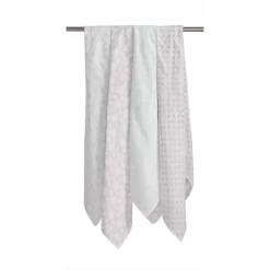 Bacati - Petals/Floral Muslin Swaddling Blankets Set Of 4 Aqua/Lilac 8 Bacati - Petals/Floral Muslin Swaddling Blankets Set Of 4 Aqua/Lilac -Baby Products GUEST 89b9d72d fd74 4de2 bad9 e38b6a3f31be