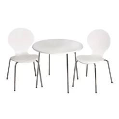 3pc Kids' Table And Chair Set With Chrome Legs - Gift Mark -Baby Products GUEST 89cbc400 7f99 419f bbaf f9fd935fd0ab