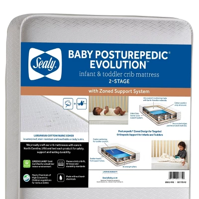 Sealy Baby Posturepedic Evolution 2-Stage Crib Mattress And Toddler Mattress 4 Sealy Baby Posturepedic Evolution 2-Stage Crib Mattress And Toddler Mattress - Image 2