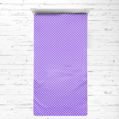 Bacati - Lilac Pin Dots 3 Pc Toddler Bed Sheet Set 5 Bacati - Lilac Pin Dots 3 Pc Toddler Bed Sheet Set - Image 3