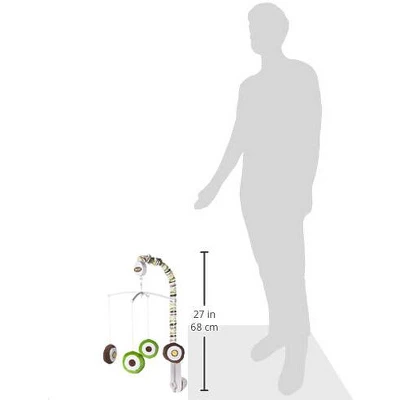 Bacati - Mod Dots/Stripes Green/yellow/choco Mobile 3 Bacati - Mod Dots/Stripes Green/yellow/choco Mobile