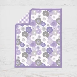 Bacati - Watercolor Floral Purple Gray 6 Pc Crib Bedding Set With Long Rail Guard Cover 15 Bacati - Watercolor Floral Purple Gray 6 Pc Crib Bedding Set With Long Rail Guard Cover -Baby Products GUEST 90e35648 b6d9 4908 92a5 5d12416dc88c