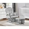 Suite Bebe Mason Glider And Ottoman - Gray Wood And Light Gray Fabric