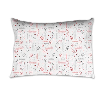 Bacati - Baseball Sports Red Gray Muslin 3 Pc Toddler Bed Sheet Set 6 Bacati - Baseball Sports Red Gray Muslin 3 Pc Toddler Bed Sheet Set - Image 4