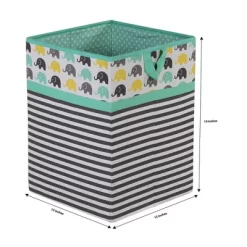 Bacati - Elephants Mint/Yellow/Gray Collapsible Laundry Hamper -Baby Products GUEST 966707d2 f46f 452d b82a 6b53da5113e0
