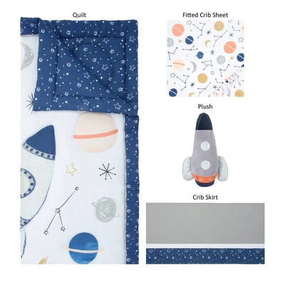 Sammy & Lou Cosmic Rocket Crib Bedding Set - 4pc 3 Sammy & Lou Cosmic Rocket Crib Bedding Set - 4pc