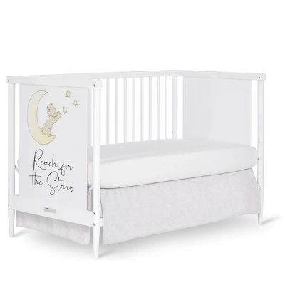 Dream On Me Moon Bear Reaching For The Stars 4 In 1 Modern Island Convertible Crib With Rounded Spindles Mural On One End Panel, White Finish 5 Dream On Me Moon Bear Reaching For The Stars 4 In 1 Modern Island Convertible Crib With Rounded Spindles Mural On One End Panel, White Finish - Image 3