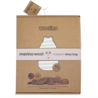 Woolino 4 Season Ultimate Baby Swaddle Wrap, Merino Wool, 2 Months - 2 Years, Birch Gray 4 Woolino 4 Season Ultimate Baby Swaddle Wrap, Merino Wool, 2 Months - 2 Years, Birch Gray - Image 2