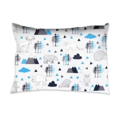 Bacati - Woodlands Aqua/Navy/Gray 4 Pc Toddler Bedding Set -Baby Products GUEST a5037a64 f175 4b18 a480 114c4d57bca3