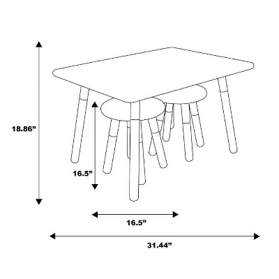 Kids' Dipped Table And Stool Set - ACEssentials 11 Kids' Dipped Table And Stool Set - ACEssentials - Image 9