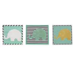 Bacati - Elephants Mint/Yellow/Gray 10 Pc Crib Bedding Set With 2 Crib Fitted Sheets -Baby Products GUEST a779bd53 1bc2 4d5a 974d d9735c40e750