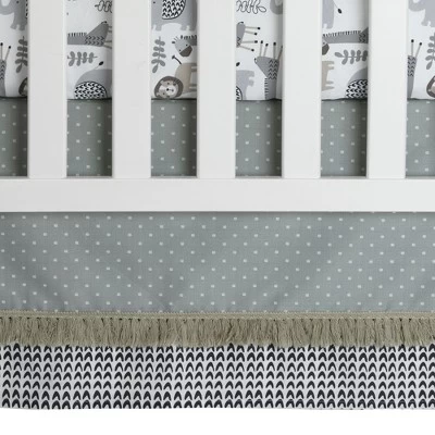 Lambs & Ivy Urban Jungle 4-Piece Crib Bedding Set - Gray, Brown, White, Jungle 6 Lambs & Ivy Urban Jungle 4-Piece Crib Bedding Set - Gray, Brown, White, Jungle - Image 4
