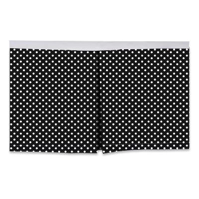 Bacati - Pin Dots Crib/Toddler Bed Skirt - White/Black 4 Bacati - Pin Dots Crib/Toddler Bed Skirt - White/Black - Image 2