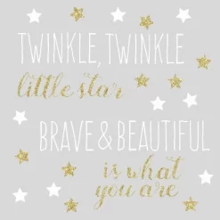 RoomMates Wall Decal Twinkle Twinkle Little Star With Glitter