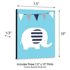 Big Dot Of Happiness Blue Elephant - Baby Boy Nursery Wall Art And Kids Room Decorations - Gift Ideas - 7.5 X 10 Inches - Set Of 3 Prints -Baby Products GUEST ac95f4c5 52b5 47f1 b4d8 09ed5f29457e
