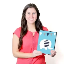 Big Dot Of Happiness Blue Elephant - Baby Boy Nursery Wall Art And Kids Room Decorations - Gift Ideas - 7.5 X 10 Inches - Set Of 3 Prints -Baby Products GUEST ae46ad3b 69a3 446b a4de c2463f02b047