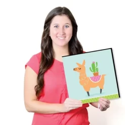 Big Dot Of Happiness Whole Llama Fun - Kids Room, Nursery Decor And Home Decor - 11 X 11 Inches Nursery Wall Art - Set Of 4 Prints For Baby's Room -Baby Products GUEST ae49d5f1 fbd8 49c7 bbaf b3812fef1567