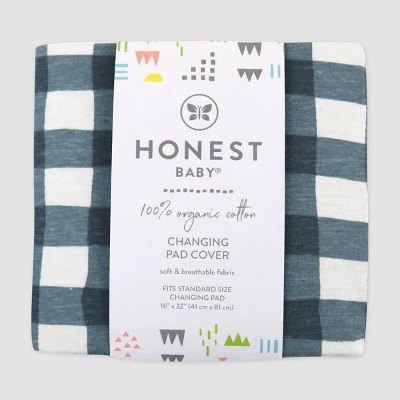 Honest Baby Organic Cotton Changing Pad Cover - Painted Buffalo Gray 4 Honest Baby Organic Cotton Changing Pad Cover - Painted Buffalo Gray - Image 2