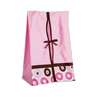 Bacati - Mod Dots Stripes Pink Fuschia Beige Chocolate 6 Pc Crib Bedding Set With Long Rail Guard Cover 7 Bacati - Mod Dots Stripes Pink Fuschia Beige Chocolate 6 Pc Crib Bedding Set With Long Rail Guard Cover - Image 5