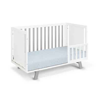 Suite Bebe Livia 3-in-1 Convertible Island Crib - White/Gray 5 Suite Bebe Livia 3-in-1 Convertible Island Crib - White/Gray - Image 3